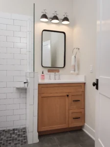 all wood custom bathroom cabinet solutions in High Springs